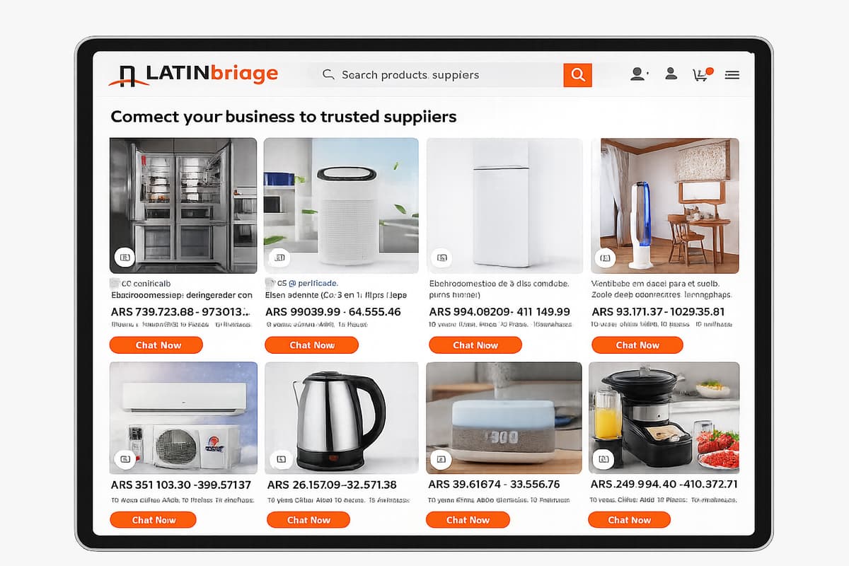 LATINbridge marketplace on tablet